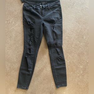 Torrid Black Ripped Skinny Jeans
